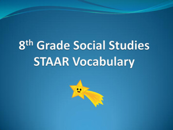 8th Grade History STAAR Vocabulary