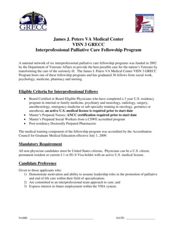 James J. Peters VA Medical Center VISN 3 GRECC Interprofessional .