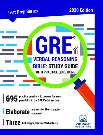 VERBAL REASONING BIBLE: STUDY GUIDE