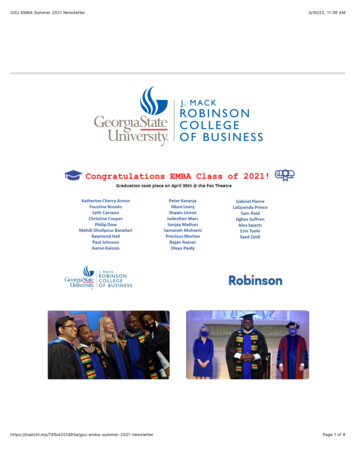 Gsu-emba-summer-2021-newsletter Page 1 Of 8