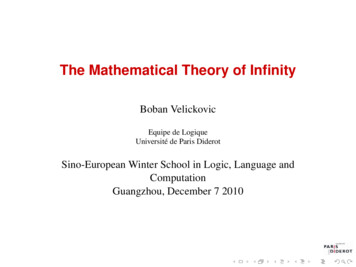 The Mathematical Theory Of Infinity