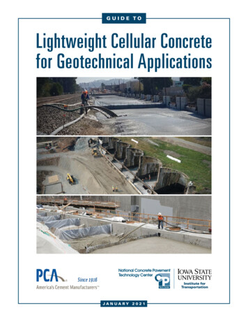 Guide To Lightweight Cellular Concrete For Geotechnical .
