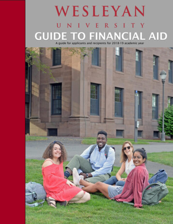 GUIDE TO FINANCIAL AID - Wesleyan University