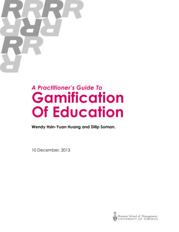To Gamification Of Education