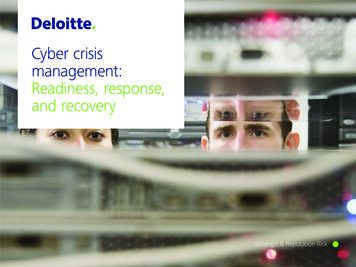 Cyber Crisis Management: In The Insurance Industry Readiness, Response .