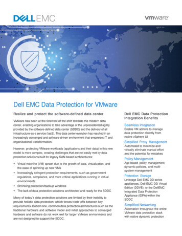 Data Protection Architecture For VMware - Dell Technologies
