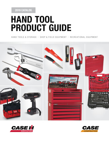 2019 CATALOG HAND TOOL PRODUCT GUIDE - Snap 