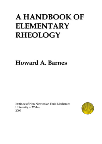 A HANDBOOK OF ELEMENTARY RHEOLOGY
