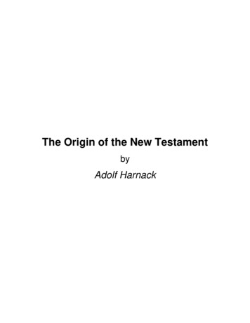 The Origin Of The New Testament - NTSLibrary