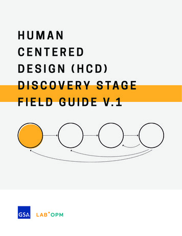 HUMAN CENTERED DESIGN (HCD) DISCOVERY STAGE FIELD 