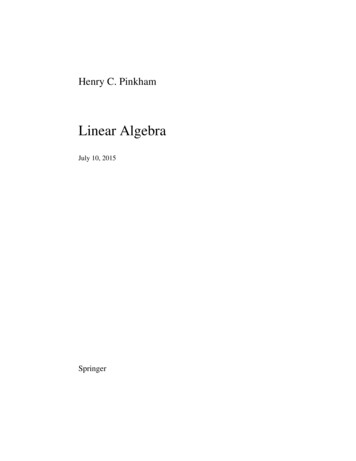 Linear Algebra - Columbia University