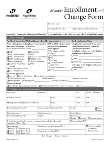 Member Enrollment And Change Form - Berkeley, California