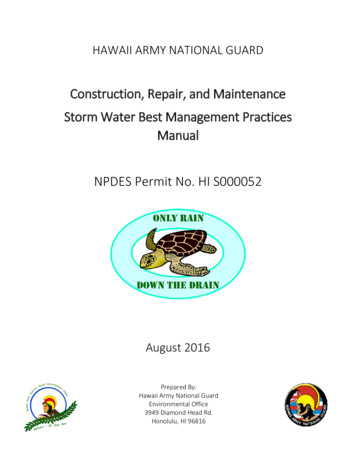 Construction, Repair, And Maintenance Storm Water Best .