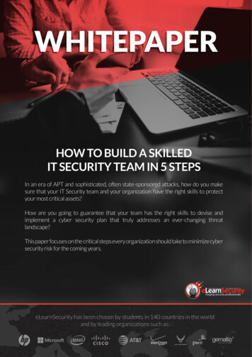How To Build Your IT Security Team In 5 Steps
