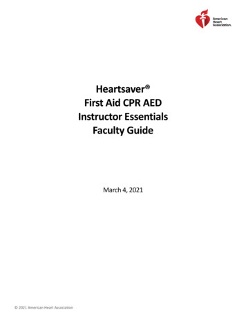 2021 Heartsaver Instructor Essentials Faculty Guide
