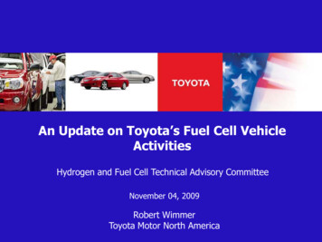 An Update On Toyota's Fuel Cell Vehicle Activities - Energy