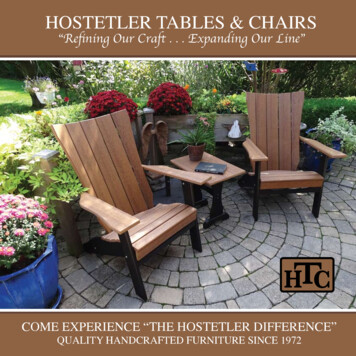 HOSTETLER TABLES & CHAIRS - Woodworks Gallery