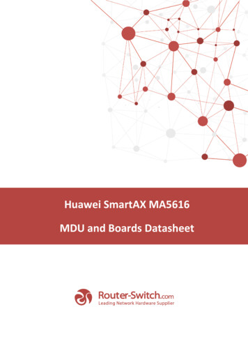 Huawei SmartAX MA5616 MDU And Boards Datasheet - Router Switch