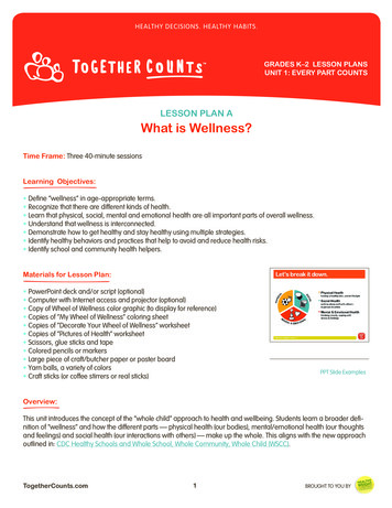 LESSON PLAN A What Is Wellness? - Together Counts