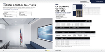 HUBBELL CONTROL SOLUTIONS CX LIGHTING
