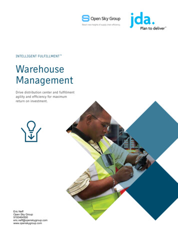 INTELLIGENT FULFILLMENT Warehouse Management