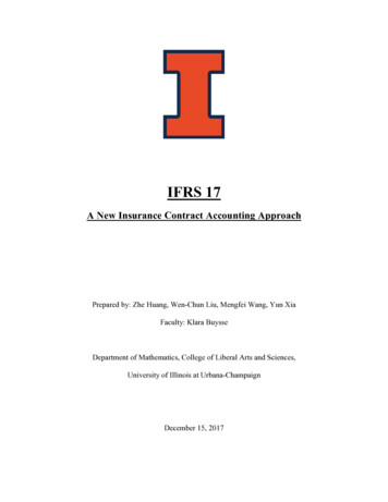 IFRS 17 - Mathematics At Illinois