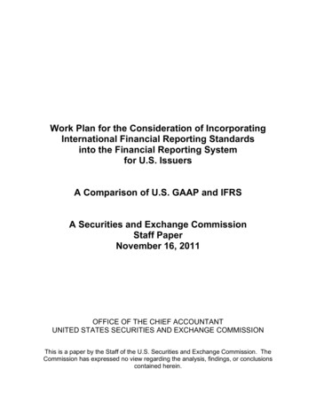 Staff Paper: A Comparison Of U.S. GAAP And IFRS
