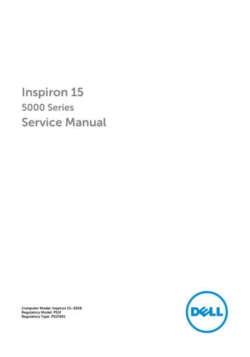Inspiron 15-5558 Laptop Service Manual - Dell