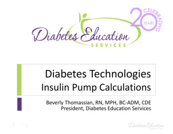 Insulin Pump Calculations Sept 2019 Handouts 3pp
