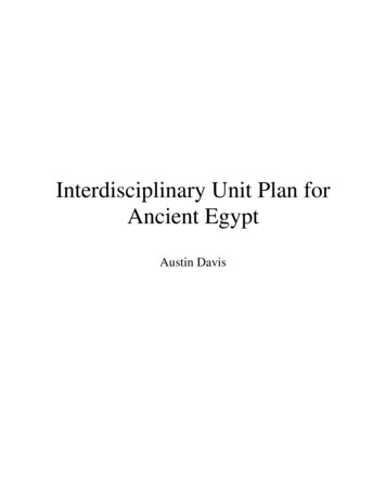 Interdisciplinary Unit Plan For Ancient Egypt
