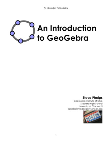 An Introduction To GeoGebra - Math