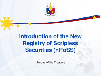 Introduction Of The New Registry Of Scripless Securities (nRoSS)