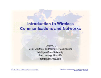 Introduction To Wireless Communications And Networks