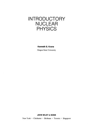 INTRODUCTORY NUCLEAR PHYSICS - KFUPM