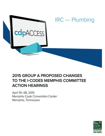 IRC — Plumbing - International Code Council - ICC