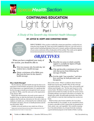 CONTINUING EDUCATION Light For Living