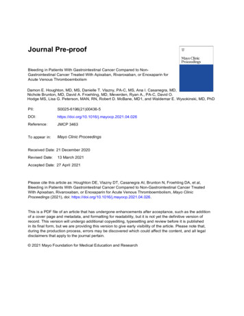 Journal Pre-proof - Mayo Clinic Proceedings