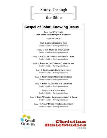 Gospel Of John: Knowing Jesus - Clover Sites