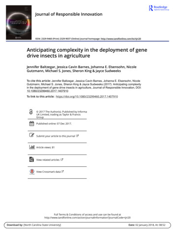 Anticipating Complexity In The Deployment Of Gene Drive .