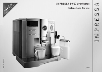 IMPRESSA S9/S7 Avantgarde Instructions For Use
