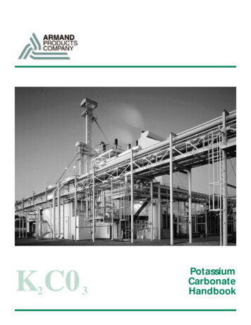 Potassium Carbonate 2 3 Handbook - Armand Products