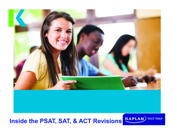 Inside The PSAT, SAT, & ACT Revisions