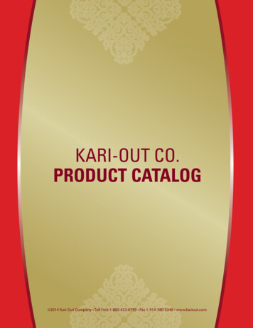 KARI-OUT CO. PRODUCT CATALOG