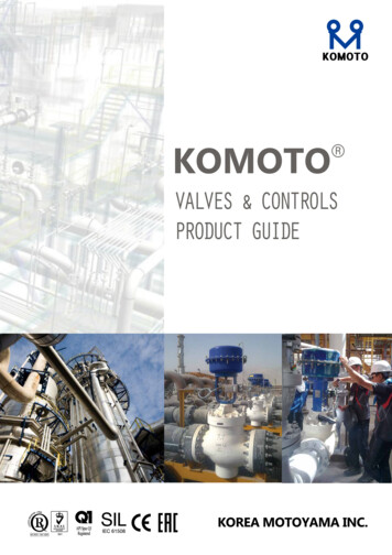 VALVES & CONTROLS PRODUCT GUIDE