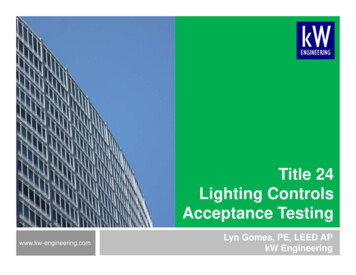 Title 24 Lighting Controls Acceptance Testing