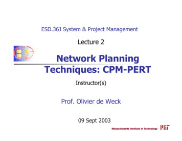 Network Planning Techniques: CPM-PERT - DSpace@MIT Home