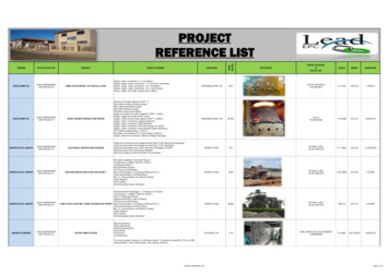PROJECT REFERENCE LIST - LeadEPC