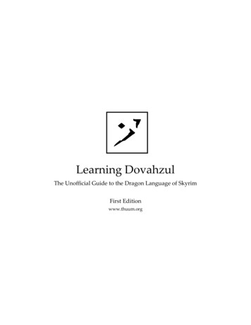 Learning Dovahzul - Thuum 