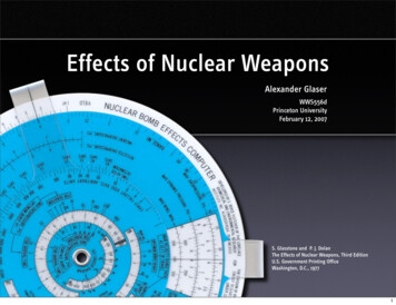 Effects Of Nuclear Weapons - Princeton University