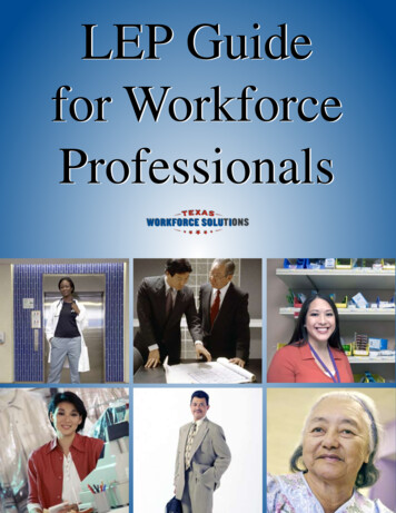 LEP Guide For Workforce Professionals - Texas